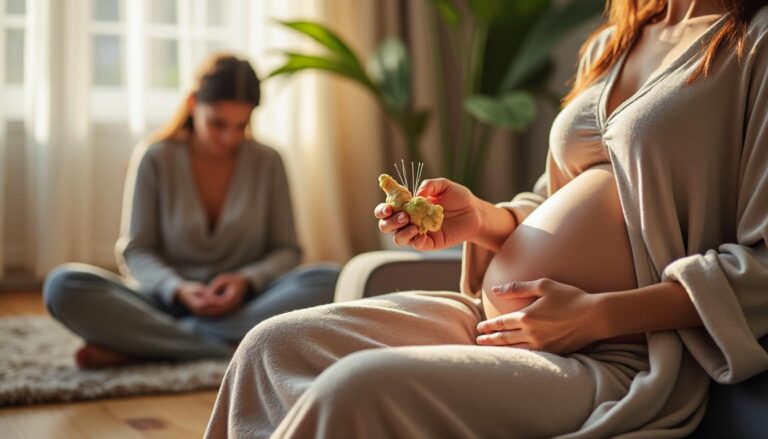 Gingembre, acupuncture et hypnose : des solutions douces pour soulager nausées et vomissements durant la grossesse