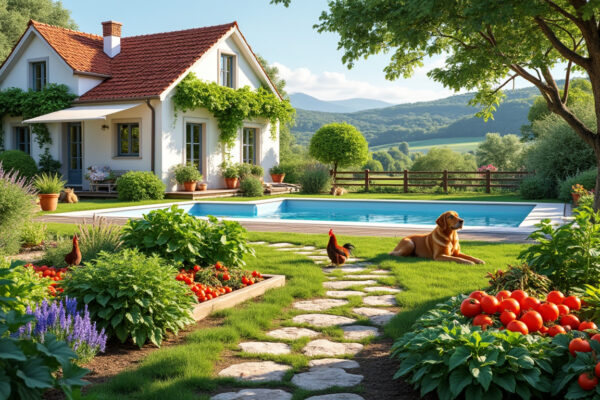 découvrez le refuge paisible d'hélène de fougerolles près de la durance, un havre de paix avec piscine, potager et animaux, alliant nature et sérénité.