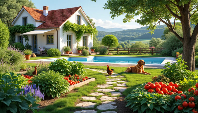 découvrez le refuge paisible d'hélène de fougerolles près de la durance, un havre de paix avec piscine, potager et animaux, alliant nature et sérénité.