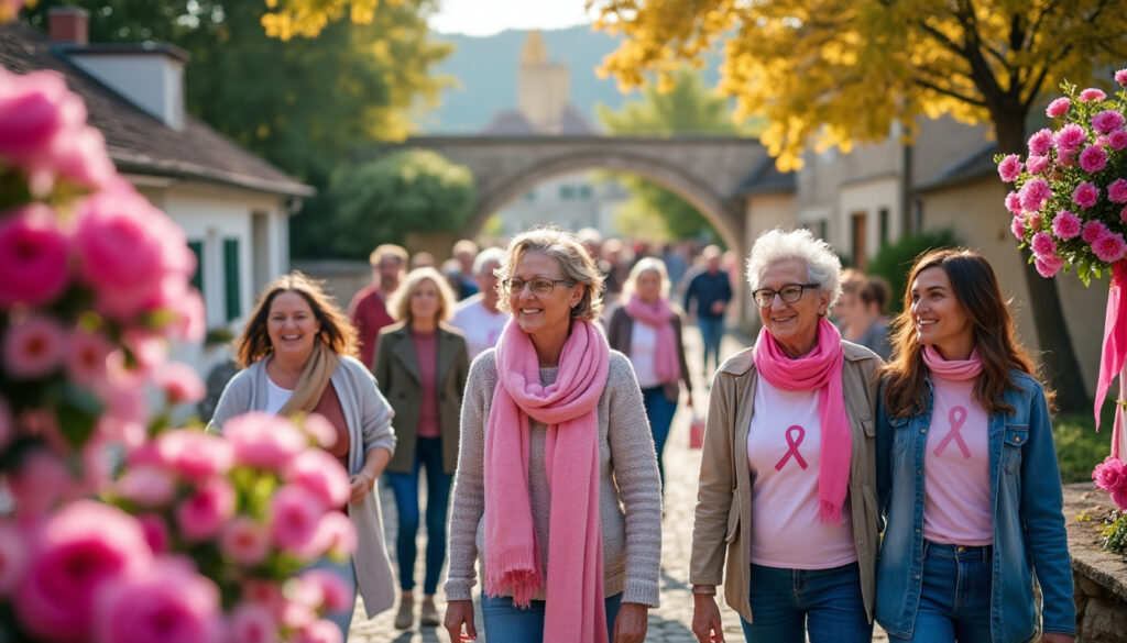 à buzet-sur-baïse, une journée de mobilisation pour octobre rose sensibilise au dépistage du cancer du sein et soutient la prévention.